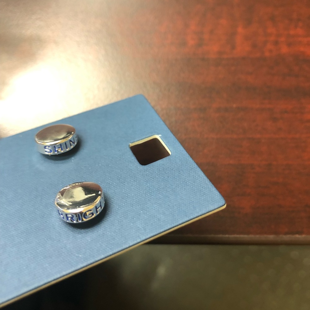 Silver stud earrings